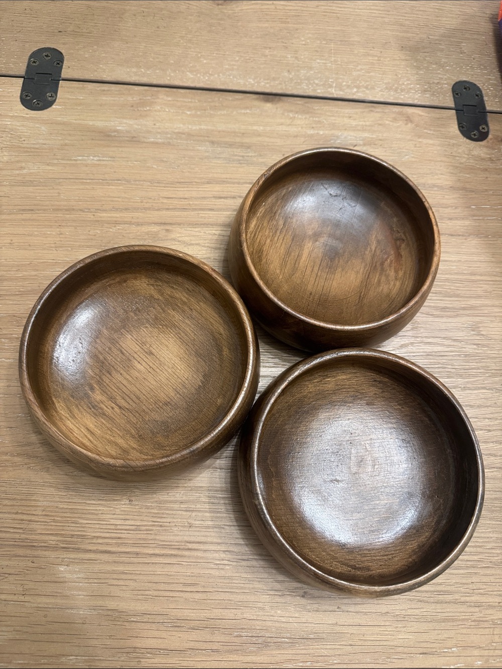 WOODEN 5.5” Bowls Set Of 3